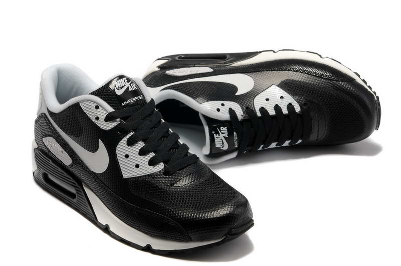 Air Max 90 Hyperfuse fourrure Chaussures Hommes Noir Blanc (1)